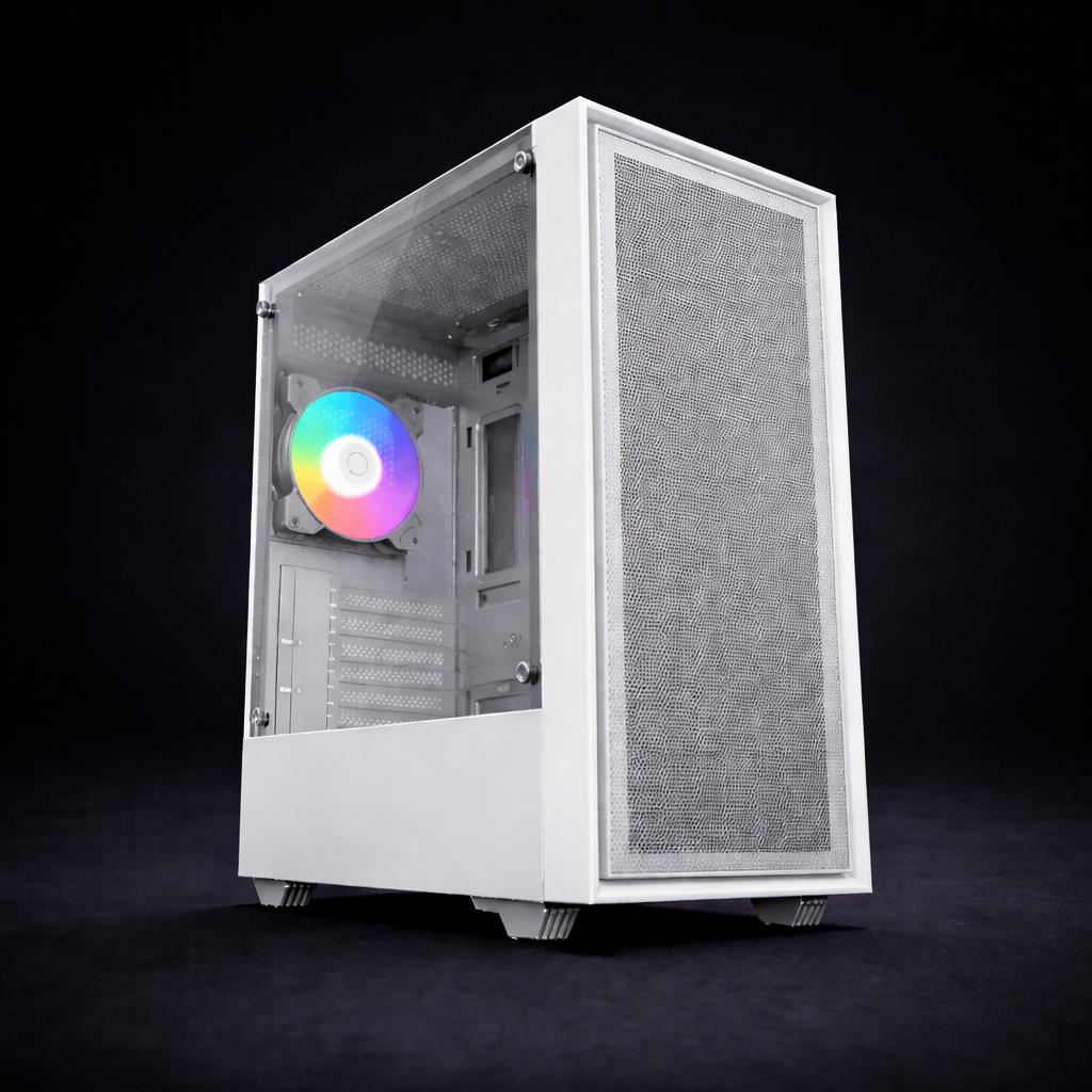 PC Blanco RTX 3050 6GB | AMD Ryzen 5 5500 | 16GB RAM | 512GB SSD NVMe | Con WIFI y BT