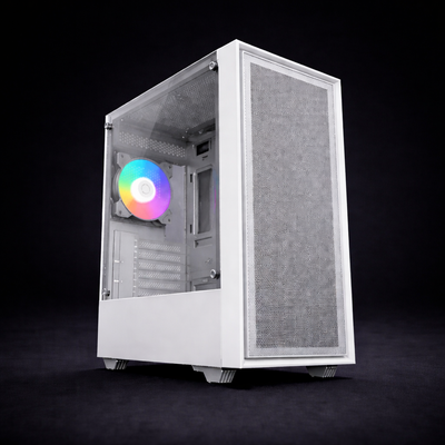 PC Blanco RTX 3050 6GB | AMD Ryzen 5 5500 | 16GB RAM | 512GB SSD NVMe | Con WIFI y BT
